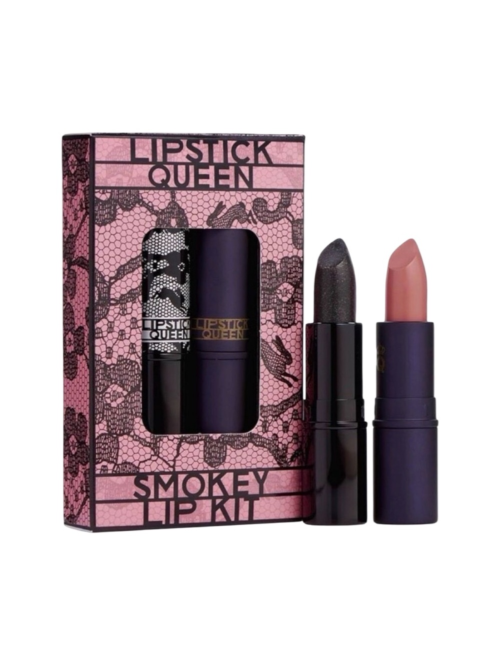 Lipstick Queen Smokey Lip Kit - Black Lace Rabbit / Pinky Nude Sinner